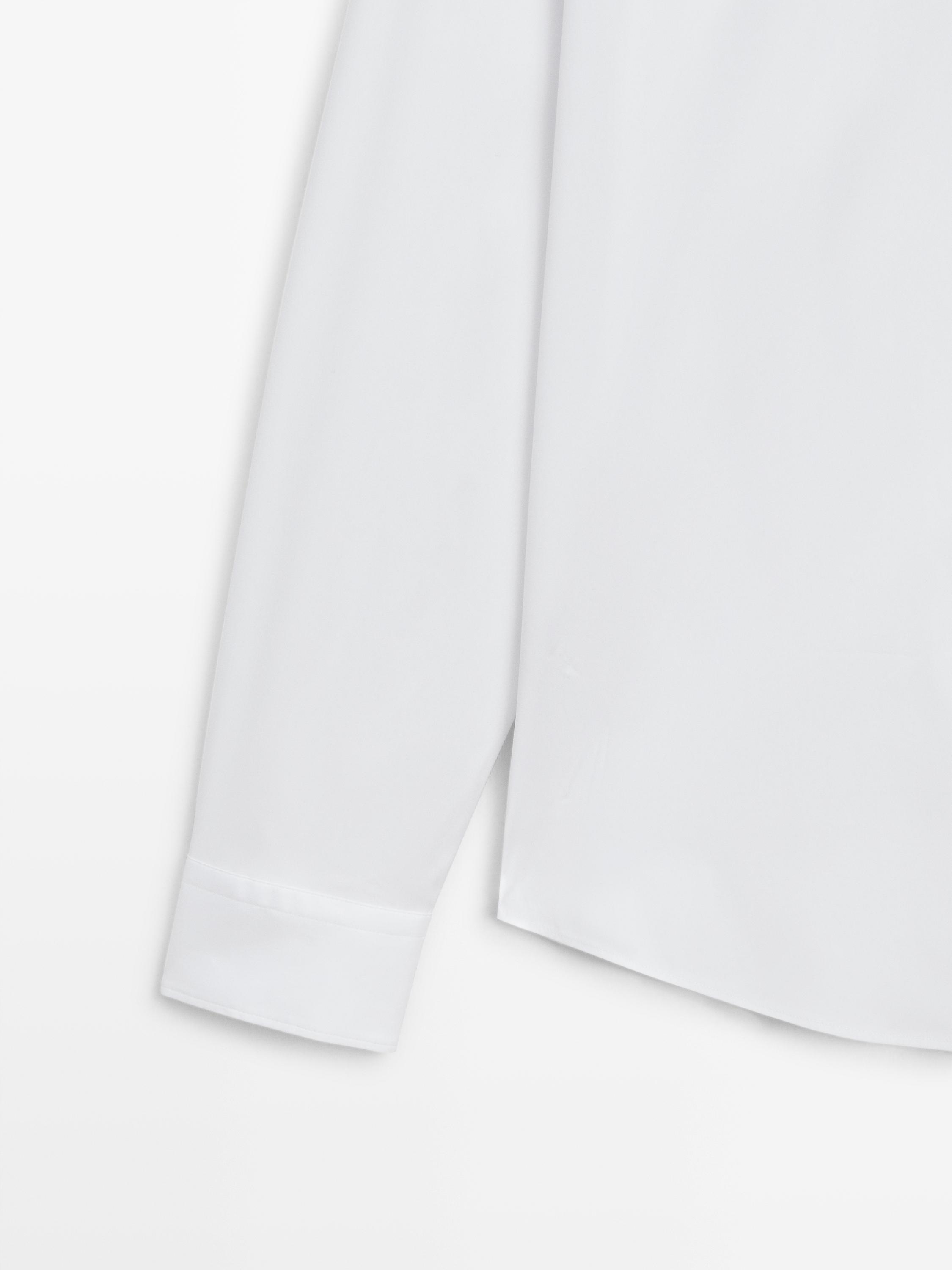 Chemise slim fit stretch en coton mélangé